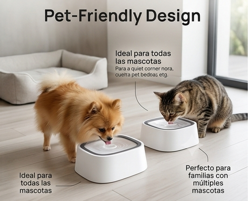 Fuente de Agua Eléctrica para Perros y Gatos 2.5L | Agua Fresca Todo el Día